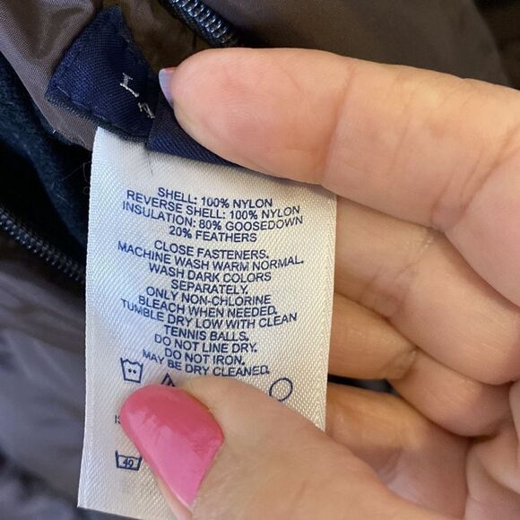 Land’s End Down Down Puffer Coat Zip and Snap Closure  Brown NWOT Medium… - Picture 7 of 12